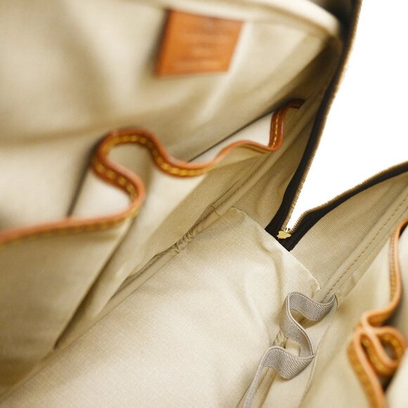 LOUIS VUITTON LV Logo Deauville Hand Bag Monogram Leather Brown M47270 30FC110 - Picture 11 of 15